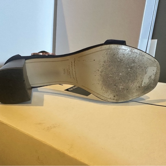 Ted Baker Ankle Strap Sandals Navy and Rose Gold - Picture 4 of 5